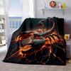 Lava Scorpion Design Blanket , Warm and comfortable throw blanket sofa bed sofa camping trip, the best gift.