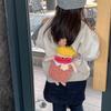 Playful Handwoven Cartoon Shoulder Bag For Toddlers With Breathable Yarn Material