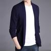 Men Sweater Coat Solid Color Soft Warm Breathable Stretchy Open Stitch Cardigan Long Sleeves Turn-down Collar Sweater Jacket Men Clothes