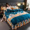 4pcs Bedding Set Fine Velvet Duvet Cover King Queen Size Thicken Quick Warm Coral Fleece Quilt Cover Bed Sheet Pillowcase