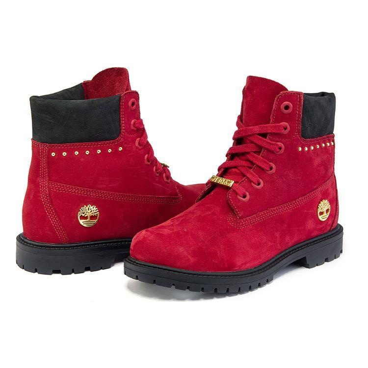 Timberland Comfortable Casual Mid-Calf Outdoor Boots Women Boots Deep-Red A2MBUW