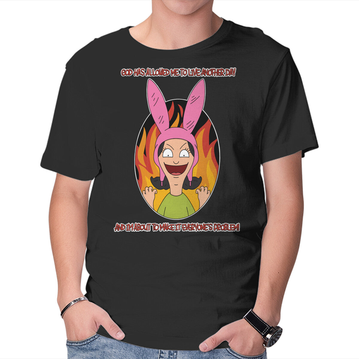 Unisex Crew Neck T-Shirt Louise Lives Graphic Short Sleeve Casual Tee S
