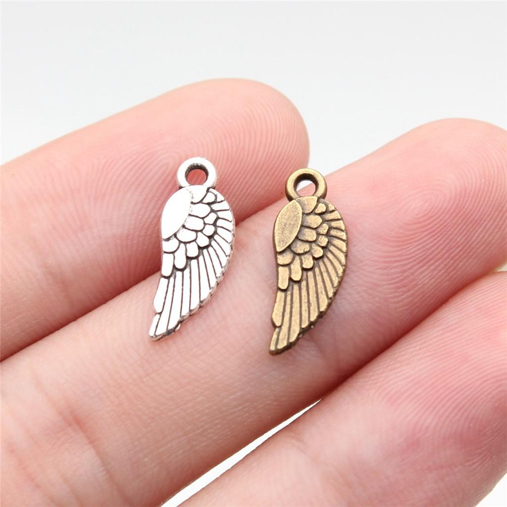 Small Angel Wings Fairy Detail Charm Antique Bronze Zinc Alloy Jewelry Making Supplies Jewelry Making Accessory Charms
