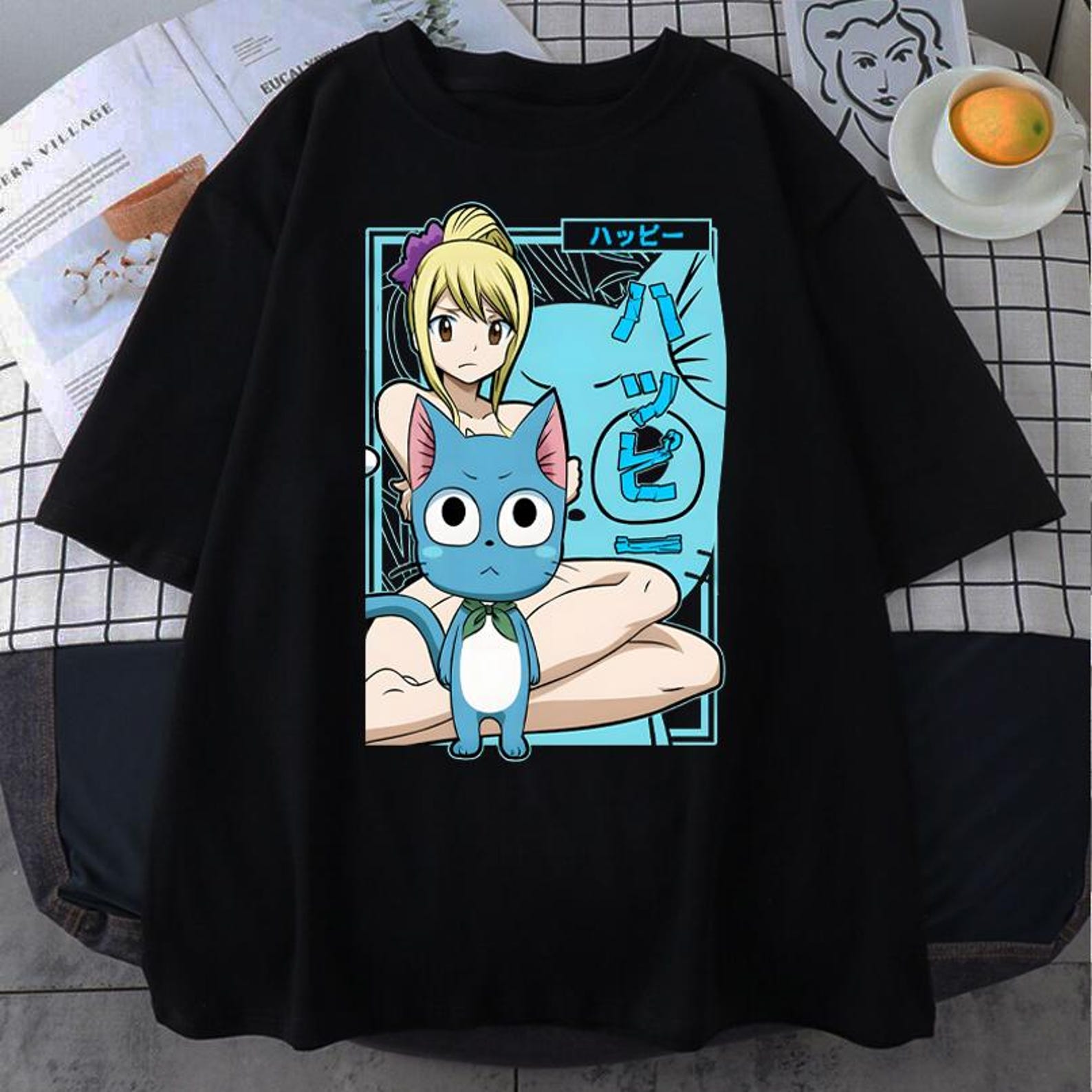 Fairy Tail Anime T-Shirt: Natsu, Gray, & Happy XL