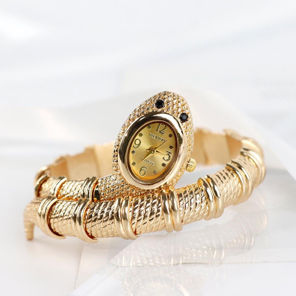 Креативные кварцевые часы в форме змеи, повседневный браслет, наручные часы, женские часы