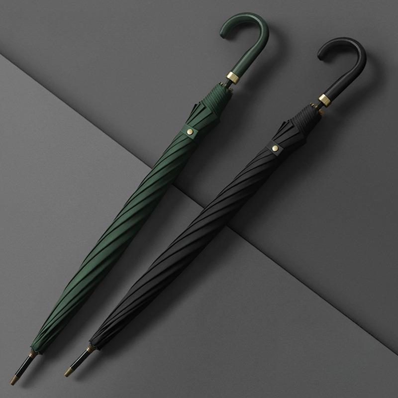 Большой зонт 122 см Ветрозащитный 10 спиц, Премиальная кожаная ручка Гольф Длинный зонт Мужской Женский, Прочный каркас Большой зонт Дождь