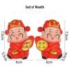 Longevity God Grandma Birthday Cake Topper with Plum Blossom Fan
