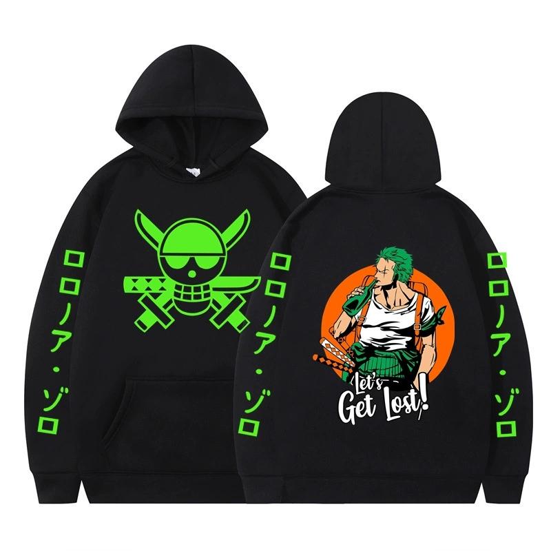 

Anime ONE PIECE Men Women Hoodies Autumn Casual Pullover Roronoa Zoro Hoodie Fashion Hip Hop Sweatshirt Clothes XS чёрный