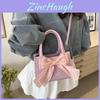 Butterfly Bow Small Shoulder Bag Pu Material With Zipper Closure For Daily Use