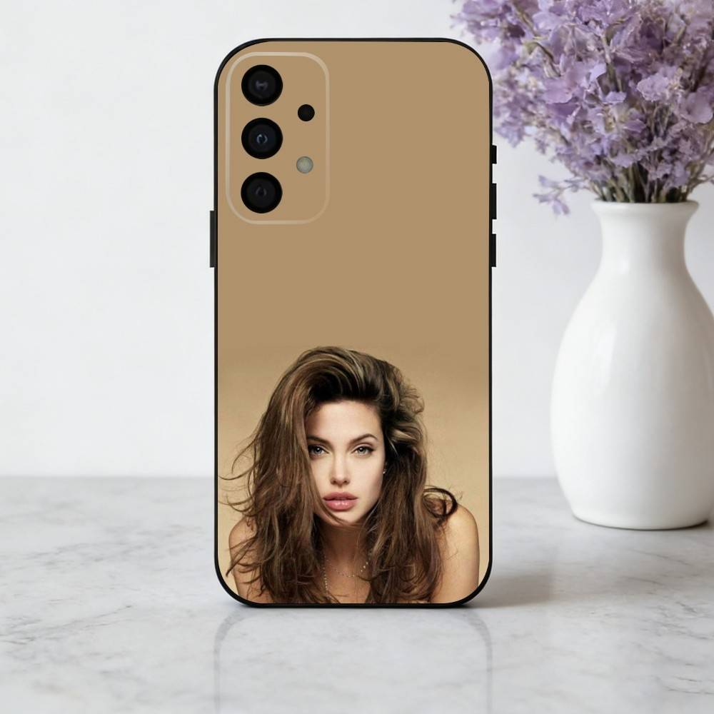 Bold A-Angelina J-Jolie Actress Phone Case For Samsung Galaxy A73,A72,A71,A70,A53,A52,A51,Others Soft Black Cover