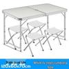 Portable Aluminum Alloy Folding Table and Chair Set for Outdoor Camping and Street Stalls