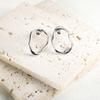 JOVO LOVE European and American Style Irregularly Stud Earrings Stainless Steel Geometric Earring for Women Lightweight Jewelry