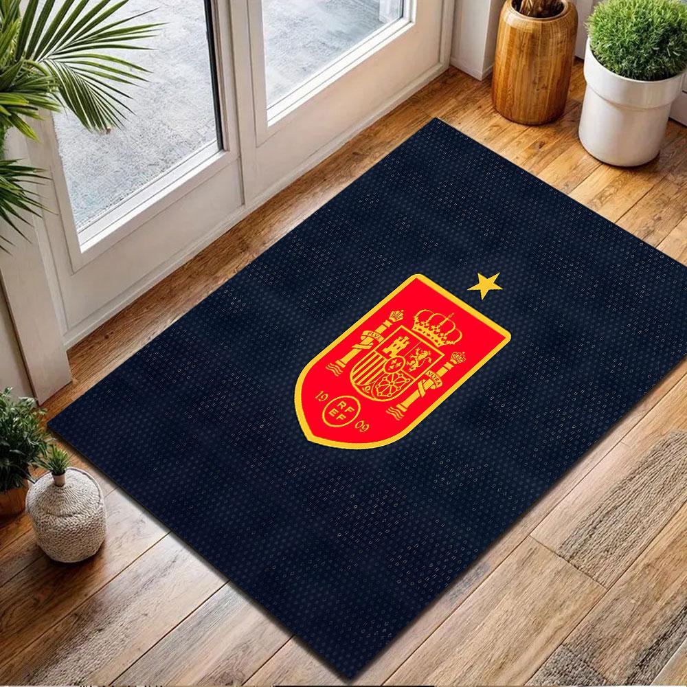 "Spanish Football Federation Emblem Design" Patterned carpet, non slip mat suitable for living room and bedroom sofas