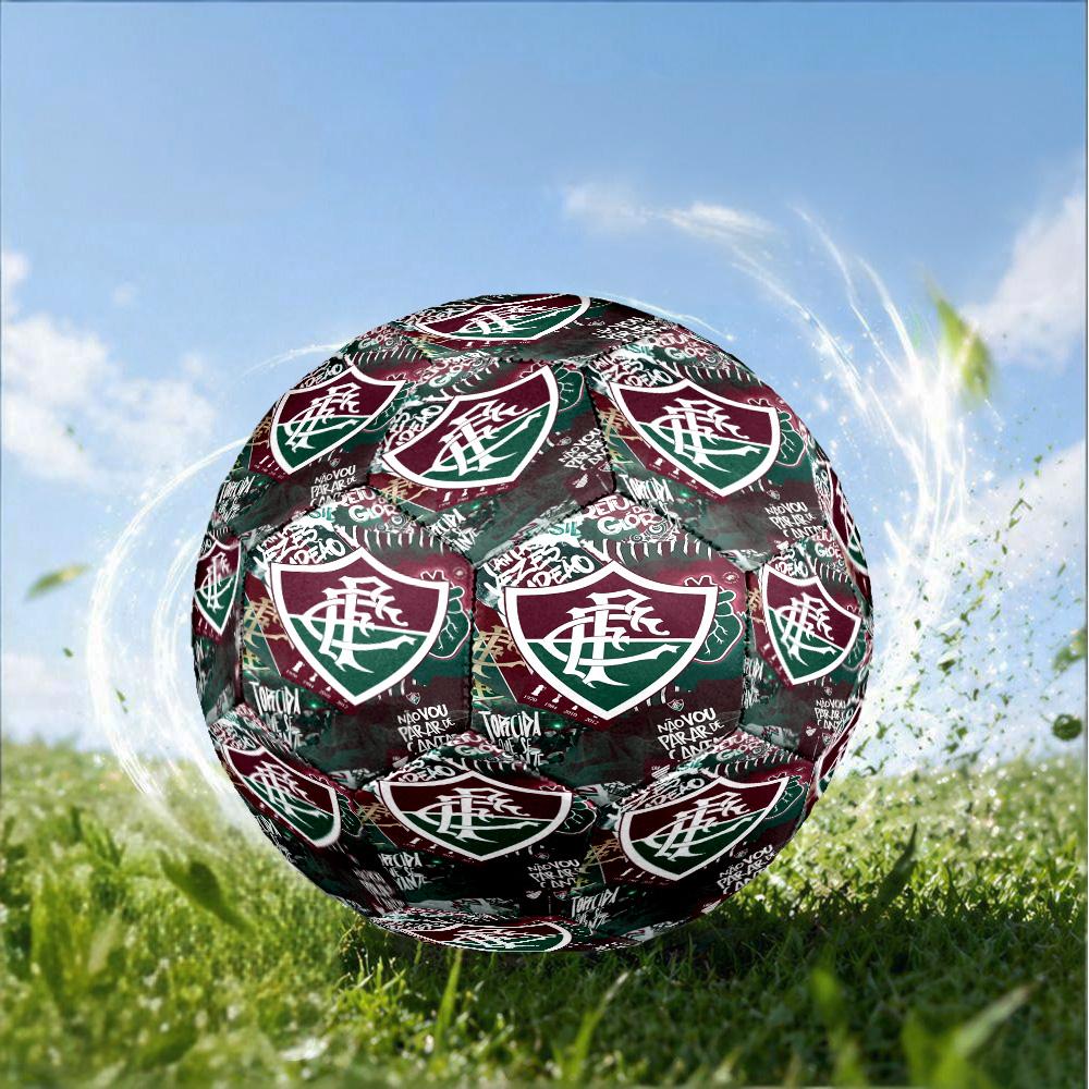 Flumi-nense Football Crest Printed Size 5 Soccer Balls, High-Quality, Anti-Slip, Protective Football, A Unique Gift , Birthdays, Christmas Gifts