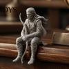 3D Printed Character Model Elf Archer Figurine, Sitting Edge Sitter Tabletop Ornament, Durable Plastic Figure Fantasy Desk Decor Collectible