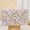 Damen Baumwoll Make-up Taschen Vintage Kosmetiktasche Blume Große Kapazität Tragbare Kosmetikaufbewahrung Handtasche Reiseorganisator Tasche