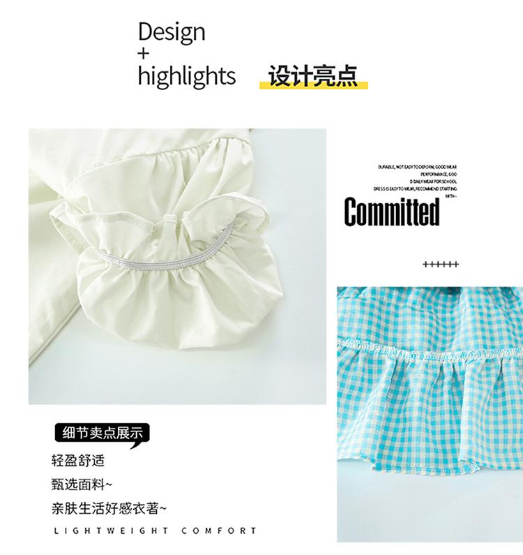 Girls' summer short sleeved set 2026 new baby shirt cake skirt two-piece set children's summer stylish clothes