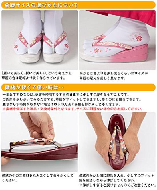 Zori Bag For For Formal Saga LL Made in China [Kyoto Miyabi] Set, Enamel, Furisode, Hakama, Wear, Women's, Gold/Silver, Nishiki, Size, 25.0cm, 25.5cm,