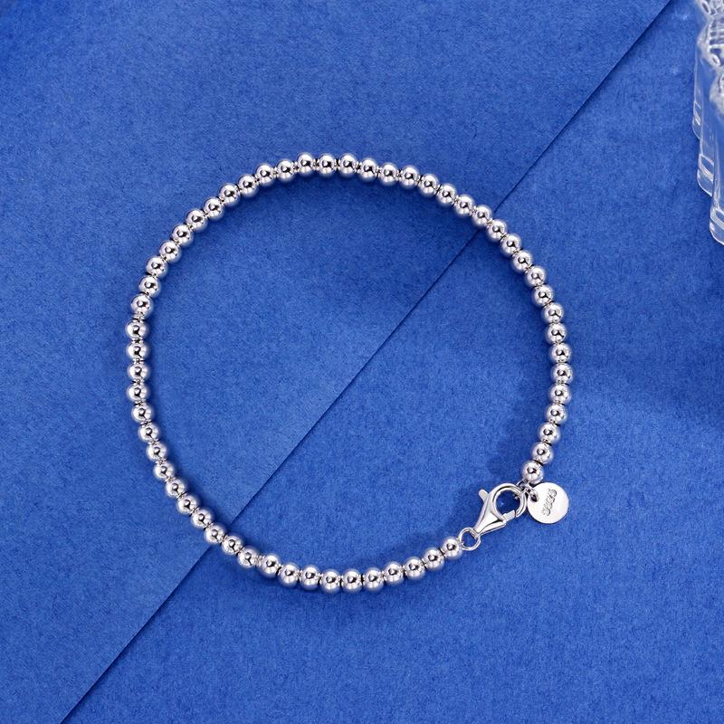 Glossy 3MM Round Bead Bracelet Female Simple Geometric Versatile Bracelet Female