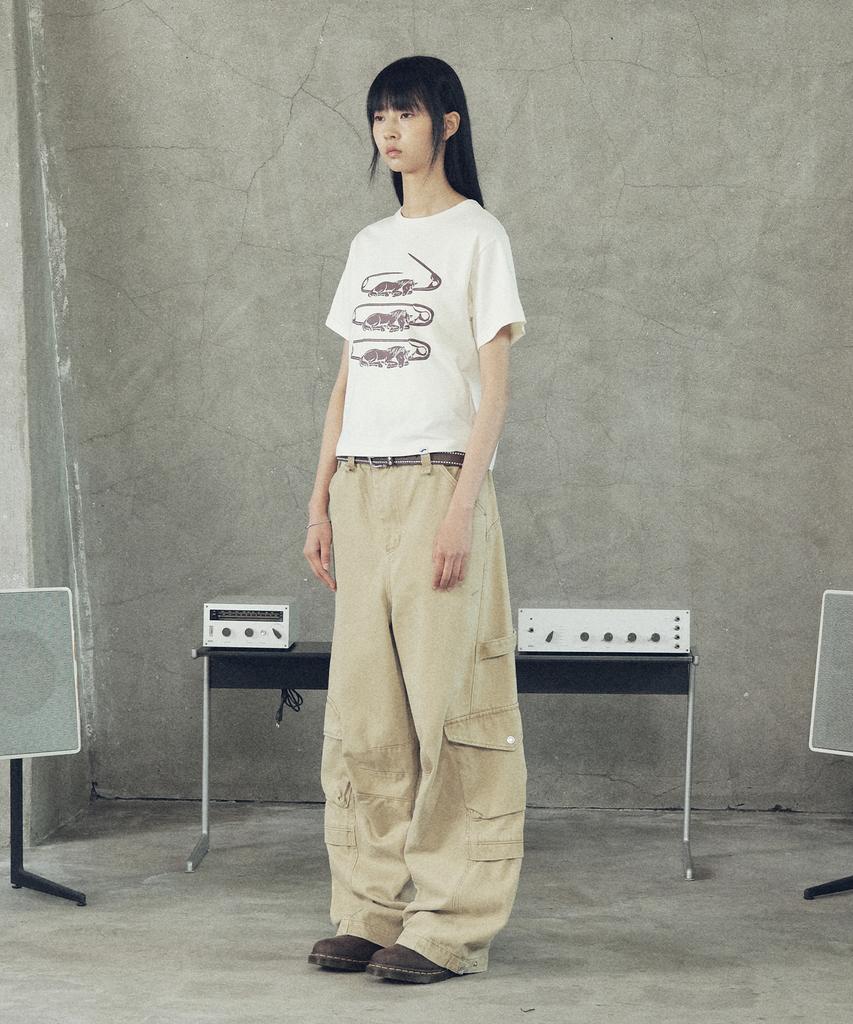 SUPERSUB Drop Balance Structure Cargo Pants - Beige