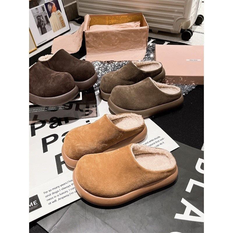 Mao Mao shoes bag head Birkenstocks half slippers flat bottom small potato women's shoes shoes
