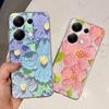 For Xiaomi Poco M6 Pro 4G Capa Case Transparent Soft TPU Slim Bumper Shell Love Heart Cute Cat Coque For Redmi Note 13 Pro 4G