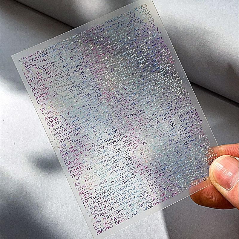 Simple Colorful Cyberpunk Small Alphabet Nail Art Sticker English Letter Adhesive Decals Diy Number Manicure Slider Salon Supply