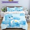 Care Bears Blue Heart Print 3Pcs Bedding Setduvet Cover With 2 Bedropillowcase Home Birthday Gift