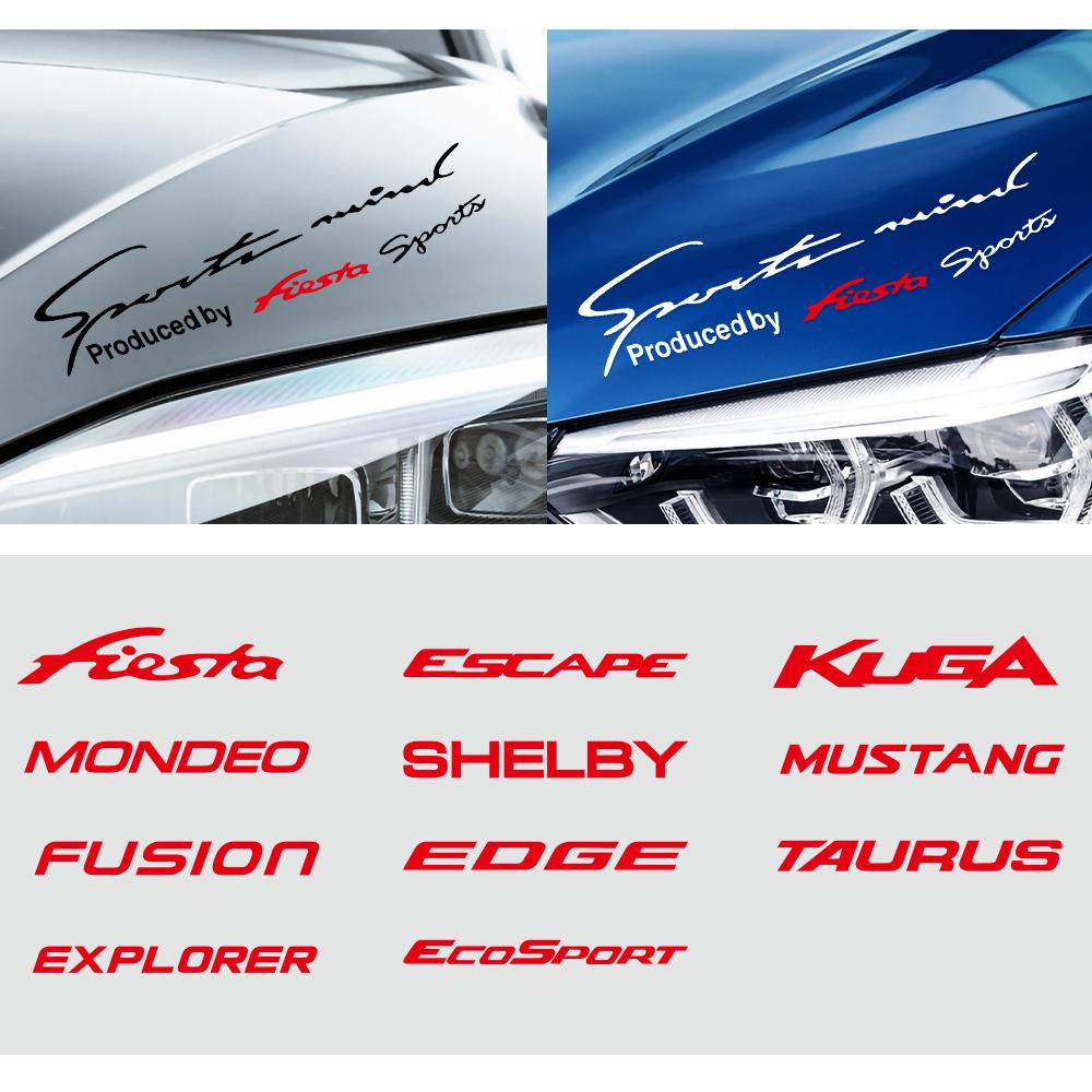 GDZJ3 Vinyl Car Logo Headlight Eyebrow Sticker Decor Accessories Auto Styling For Ford Mustang Focus Kuga Mondeo Fiesta Escape Edge