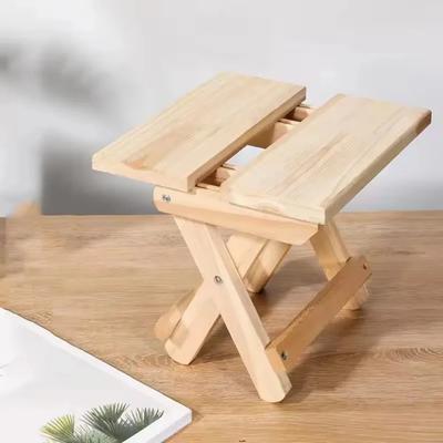Foldable Camping Stool Solid  Wood Portable Stool Fishing Camping Stool Home Shoe Changing Stool  Easy Folding Compact Chair