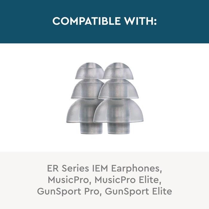 Etymotic ER4 hf mc mk/ER6i/ety8/etyBLU Eartips 3-Flange S Frost 5pcs ER38-15SM