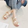 Summer new flower plus size sandals bohemian beach shoes toe sandals size
