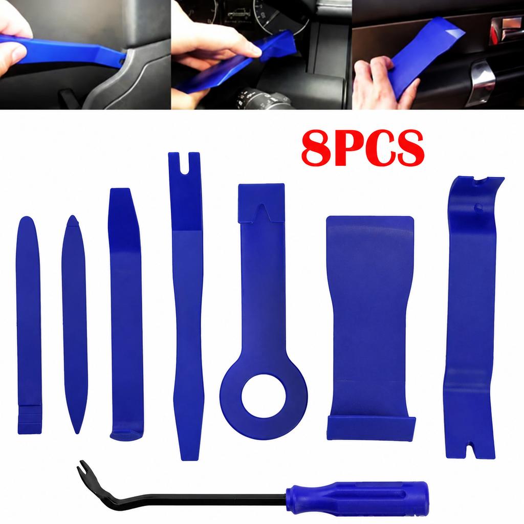 8Pcs ABS Car Hand Disassembly Tool Set Durable Auto Pry Kit for Stereo DVD Interior Panel Removal Modification