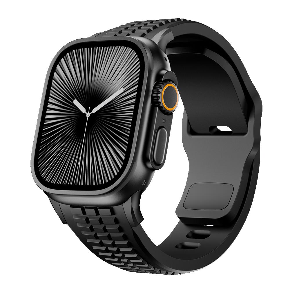 Luxury Silicone Band For Apple Watch Ultra 3 49mm Series 11 10 46mm Sports Bracelet For iWatch 9 8 7 6 SE 45mm 44mm Strap Correa