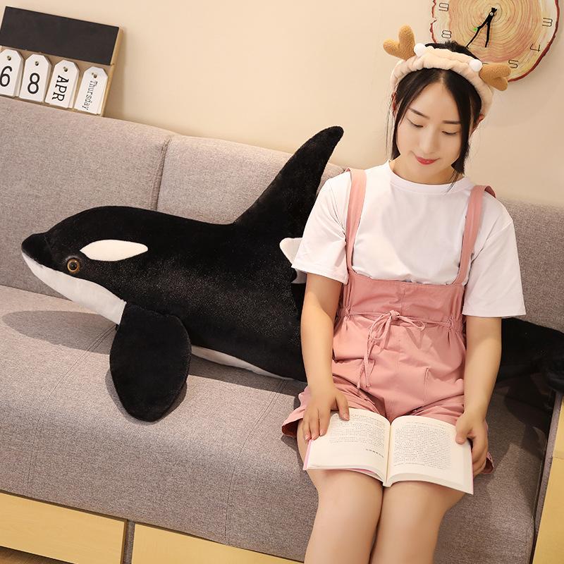 Simulated Killer Whale Doll Plush Toy Marine Life Humpback Whale Fish Doll Throw Pillow Rag Doll