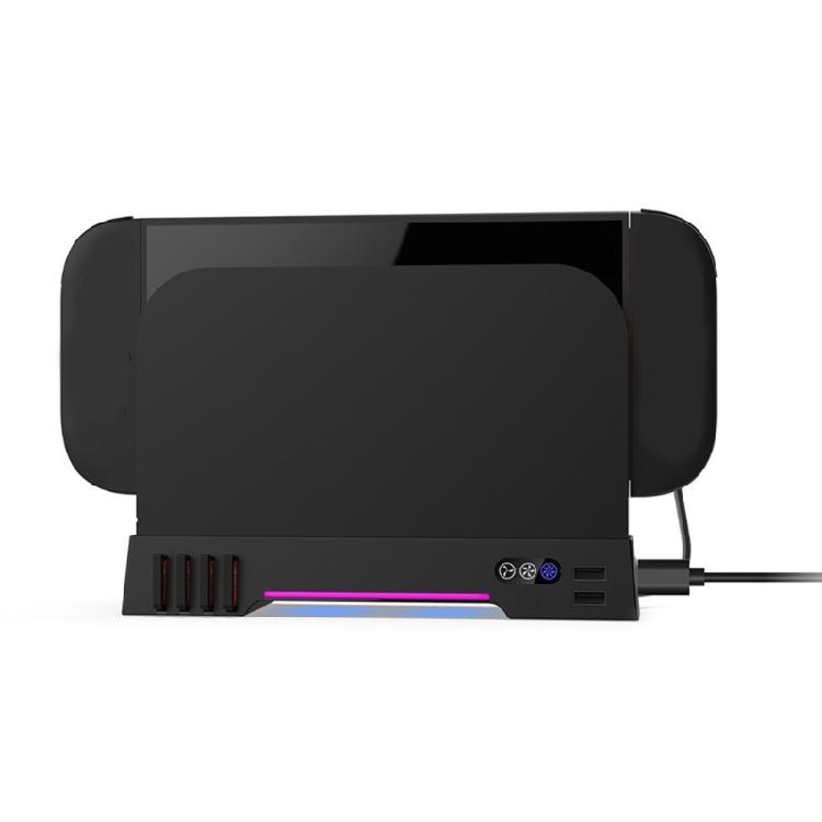 Gaming Accessories for NS2 Cooling Stand with Cooling Fan Light and Card Slot Game Console Dock Base Bracket
