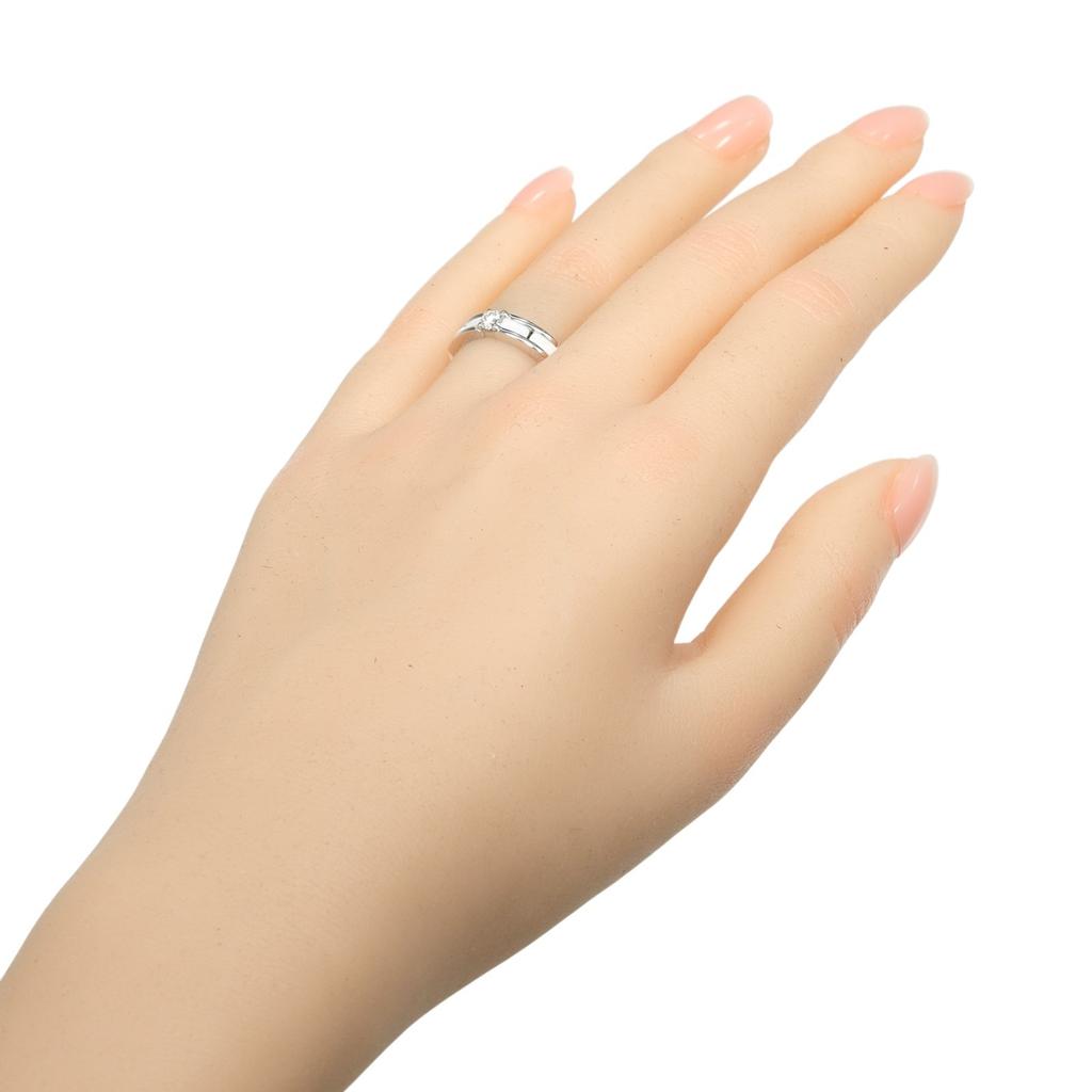 Chanel Anel Ultra Pequeno Ouro Branco K18/diamante/cerâmica #4.1(Tamanho dos EUA) 4,74g Feminino Usado