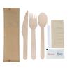 OIMG Eco-Friendly Disposable Wooden Cutlery Set with Bamboo Skewers