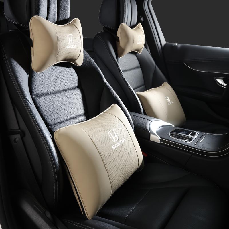 Honda Accord CR-V Civic Car Headrest & Lumbar Support Pillow Set