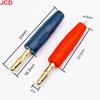 JCD 4pcs New  4mm Plugs Gold Plated Musical Speaker Cable Wire Pin Banana Plug Connectors