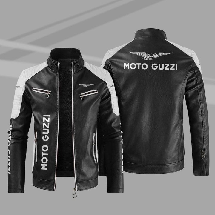 [Light and thin] Guzi leather jacket motorcycle windproof pu leather jacket men's jacket zipper top
