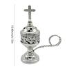 Censer Incense Burner Metal Incense Burner Holder With Cross Aromatherapy Small Ornament Home Decor Room Decor For Yoga Spa