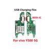 For Vivo Y500 5G USB Charging Board Dock Port With IC Fast Charging Sim Card  Board Flex Cable Repair Parts