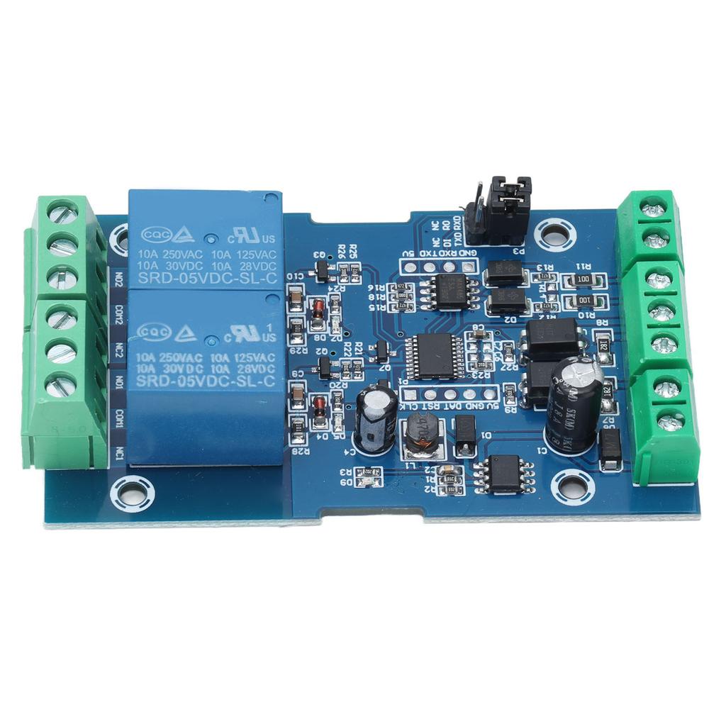 Reléový modul DC 7‑24V Vstupní výstup RS485/TTL s ochranou proti zpětnému připojení Modul se dvěma relé
