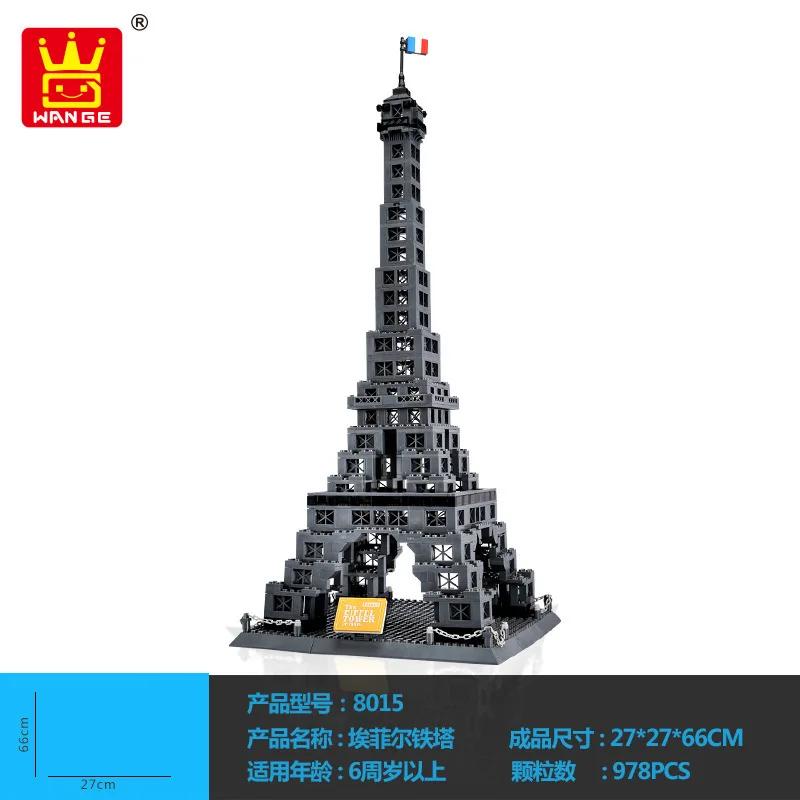 City World Famous Architecture Model Building Blocks Creative Eiffel Tower Taj Maha Villa House Bricks Toy for Children Adult
