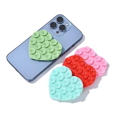 Supporto a Ventosa a Forma di Cuore Ventosa in Silicone Forte Adsorbimento Pad Fissaggio Telefono Cellulare Vivavoce Lavabile Staffa a Ventosa