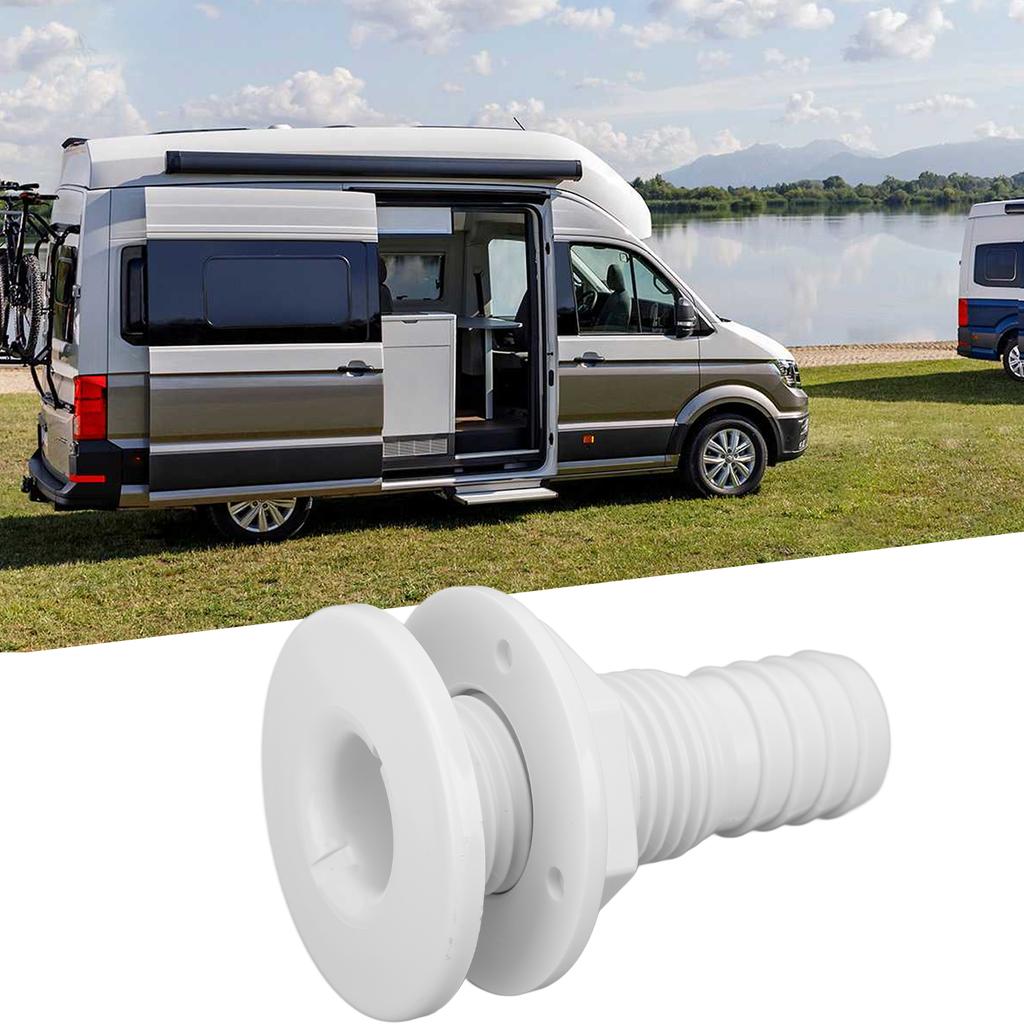 1‑1 8in Boat Through Hull Connection Plastic White Pipe Fitting for Onboard Plumbing System