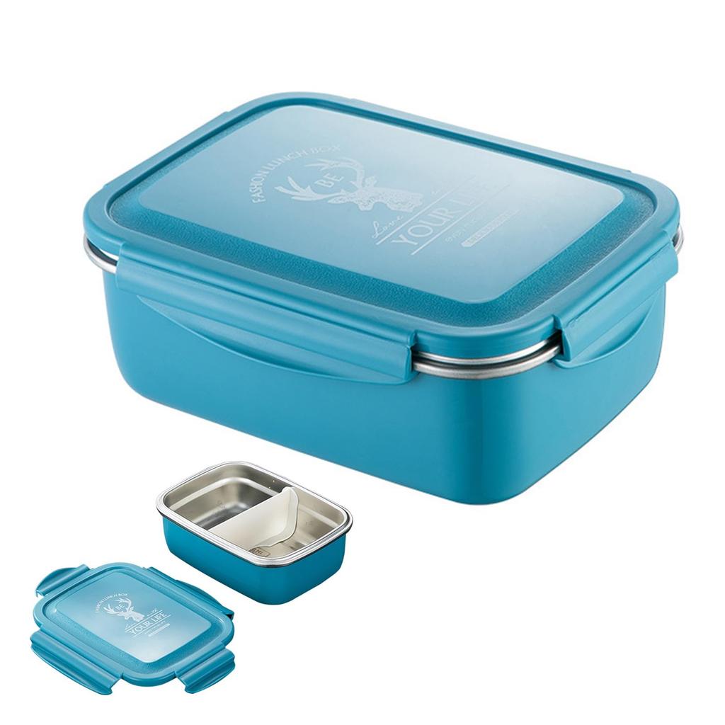 Large Capacity Bento Lunch Waterproof and Leakproof Lunch Box for Kids and with Removable Stainless Stylish and Visually Appealing Lunch Box for and