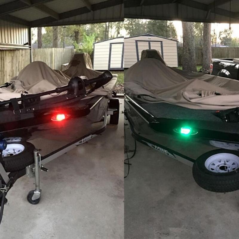 LED Marine Vessels Boats Pontoons Navigation Lights Universal Boat Signal Lamps for Enhanced Safety and Visibility 2pcs