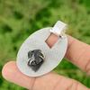 Black Tourmaline Rough Stone Sterling Silver Bezel Birthday Wife Pendant Jewelry